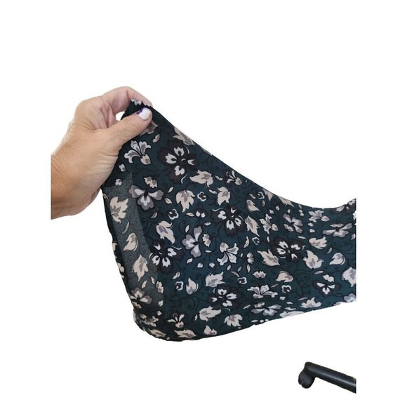 LOFT Green Long Bell Sleeve Baby Doll Tunic Top Women's Small - Picture 4 of 7